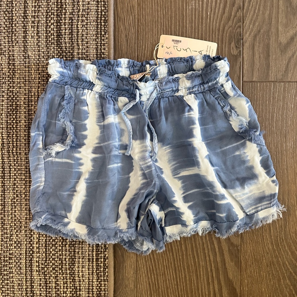 Blue Tie-Dye Women's Shorts